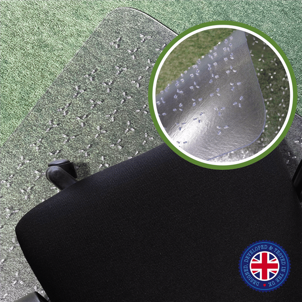Floortex® TrYlok® Lipped Chair Mat for Carpets up to 1/4in.