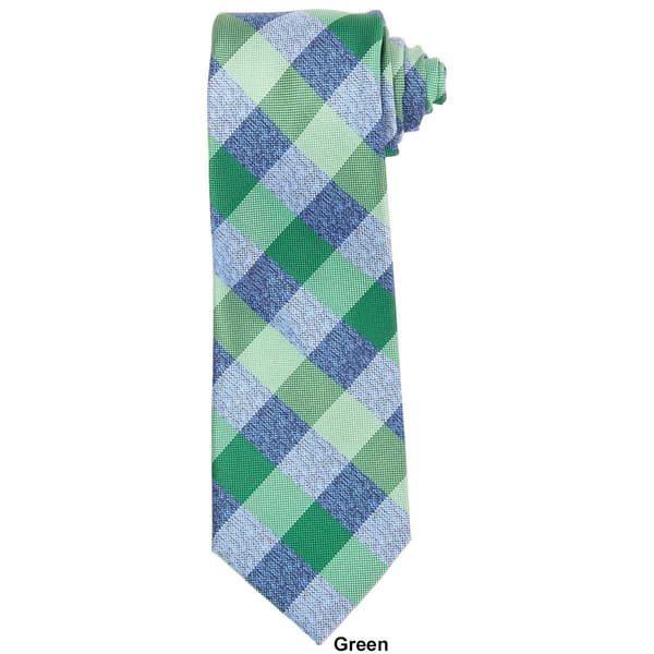 Mens John Henry® Char Plaid Tie
