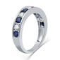 Nova Star&#174; 1/2ctw. Lab Grown Diamond & Blue Sapphire Band Ring - image 2