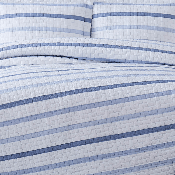 Truly Soft Waffle Stripe 3pc. Reversible Quilt Set - image 