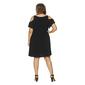Plus Size MSK Cold Shoulder Solid Swing Shift Dress - image 2