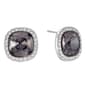 Athra Silver Plated & Smokey Grey Crystal Stud Earrings - image 1