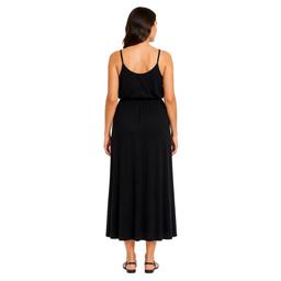 Womens Maternity Due Time Solid Scoop Neck Maxi Dress