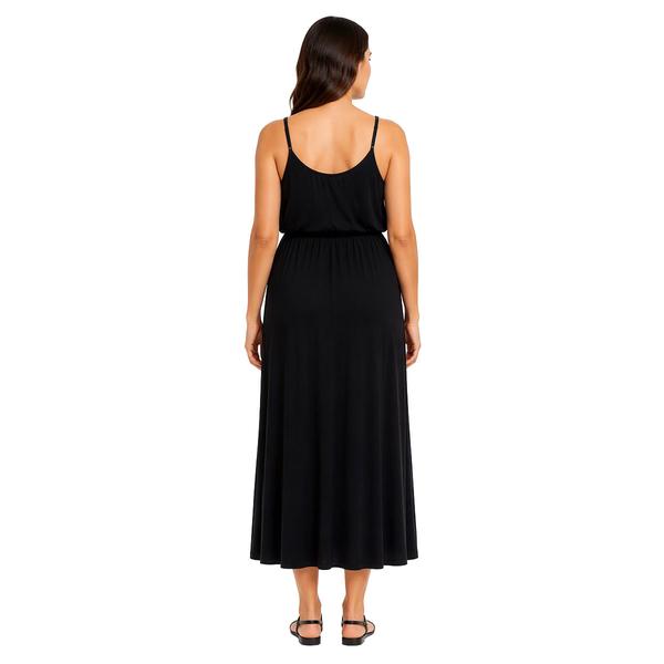 Womens Maternity Due Time Solid Scoop Neck Maxi Dress