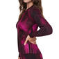 Womens DKNY Long Sleeve Blurred Abstract Mix Rib Sweater - image 3