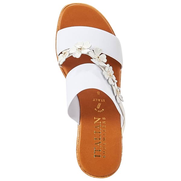 Womens Italian Shoemakers Flowers Wedge Sandals