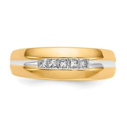 Mens Gentlemens Classics™ 14kt. Gold &amp; White Rhodium Ring