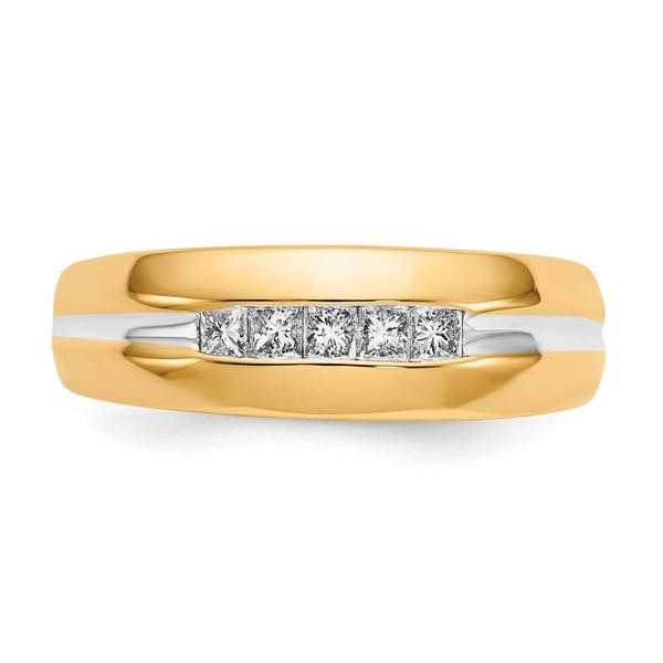 Mens Gentlemens Classics™ 14kt. Gold &amp; White Rhodium Ring