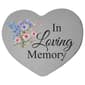 In Loving Memory w/ Flowers Heart Memorial Stone - image 1