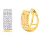 Nova Star® Gold Plated Lab Grown Diamond Hoop Earrings - image 3