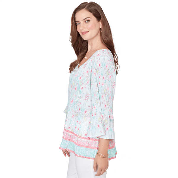 Womens Ruby Rd. Renaissance Romance 3/4 Bell Sleeve Blouse