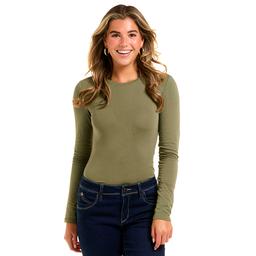 Juniors Lily & Lace Long Sleeve Crew Neck Tee