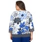 Plus Size Alfred Dunner Downtown Vibe Floral Stripe Blouse - image 2