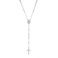 Mens Iron Saints Beaded Rosary with Miraculous Medal & Cross - image 1