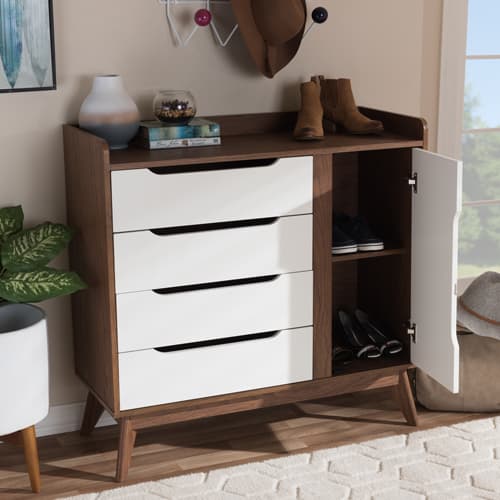 Baxton Studio Brighton Storage Shoe Cabinet