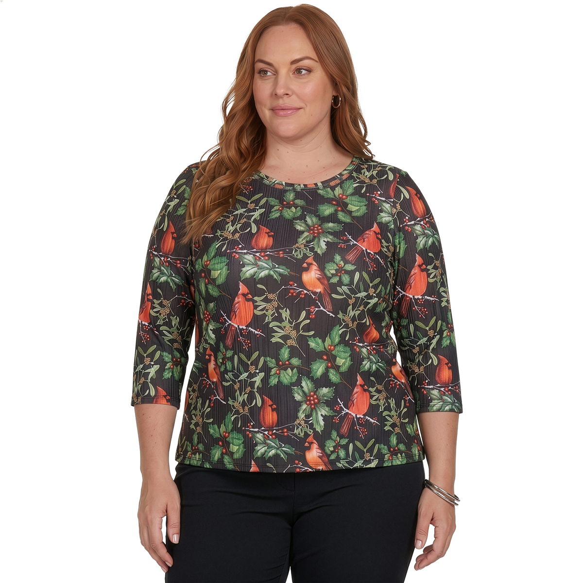 Plus Size Alfred Dunner Classics Cardinals On Branches Tee