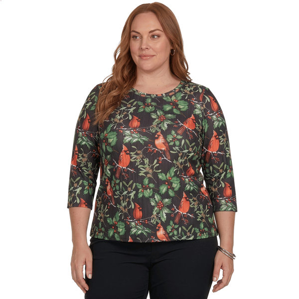 Plus Size Alfred Dunner Classics Cardinals On Branches Tee