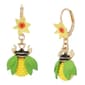 Betsey Johnson Hothouse Bloom Bee Drop Earrings - image 1
