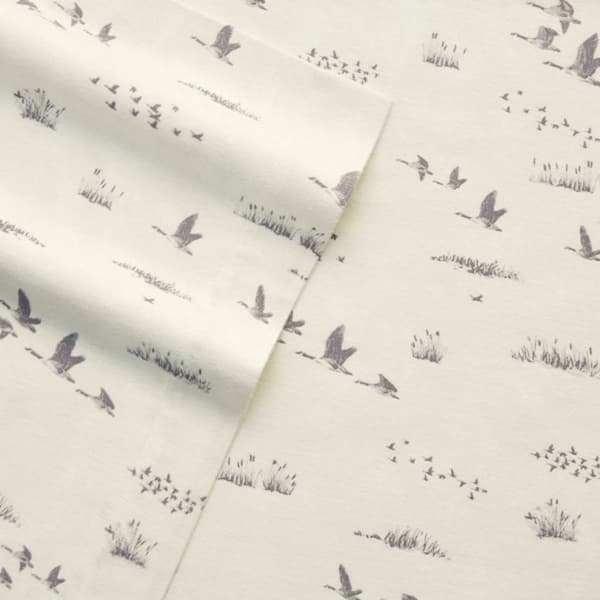 Eddie Bauer Geese Meadow Cotton Flannel Sheet Set