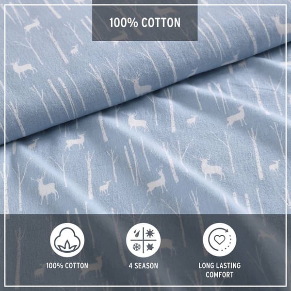 Eddie Bauer Birch Forest Cotton Flannel Sheet Set