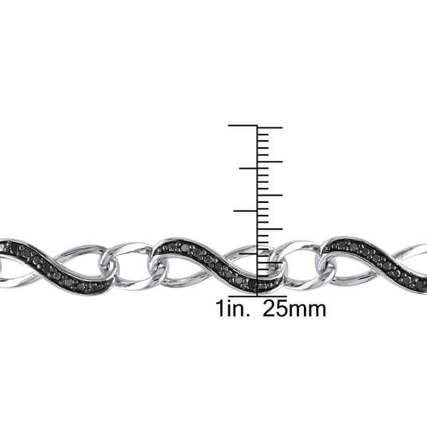 Radiant Rainbow&#8482; 1/4kt. Black Diamond Infinity Bracelet