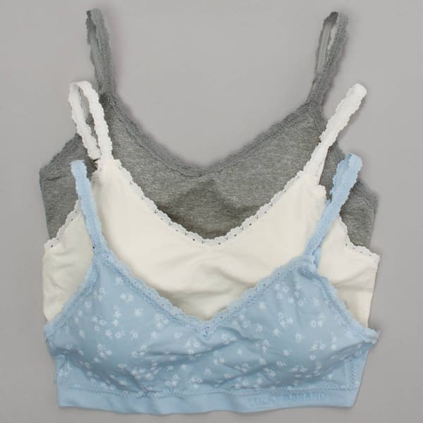 Womens Lucky Brand 3pk. V-Neck Comfort Bralette - LVD102652