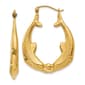 Gold Classics(tm) 17mm. 14kt. Polished Dolphins Hoop Earrings - image 1