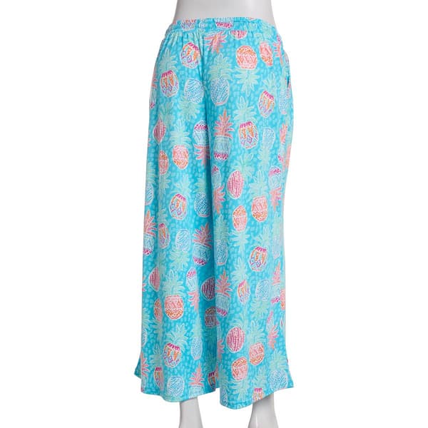 Womens MUK LUKS&#174; Wide Leg 25in. Pineapple Capris Pajama Pants