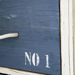 9th & Pike® Coastal Blue Wooden Chest