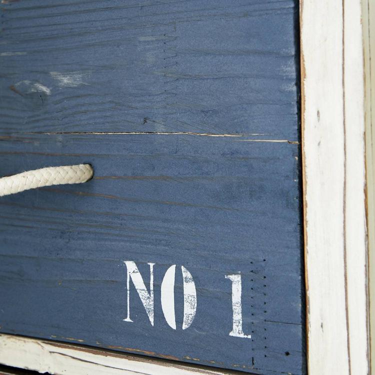 9th & Pike® Coastal Blue Wooden Chest