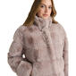 Womens NVLT Wide Stripe Faux Fur Coat with Stand Collar - image 9