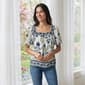 Womens Draper James Short Sleeve Square Neck Floral Blouse - image 1