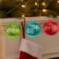 PENN 3pc. Multi-Color Mercury Glass Ball Christmas Ornaments - image 3