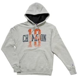 Mens Champion Power Blend Graphic Hoodie - Oxford Grey