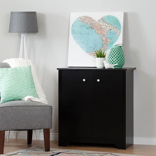 South Shore Vito 2-Door Storage Cabinet - Black