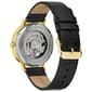 Mens Caravelle Gold Tone Black Leather Strap Watch - 44A121 - image 2