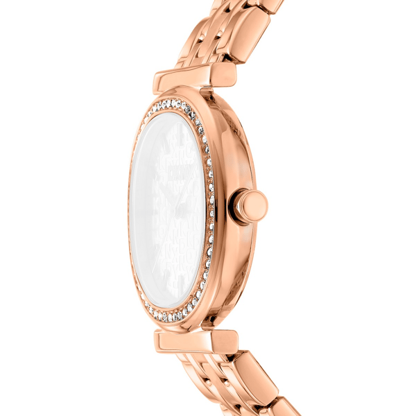 Womens DKNY Crystal Bezel Rose Gold Bracelet Watch-DK1L083M0075