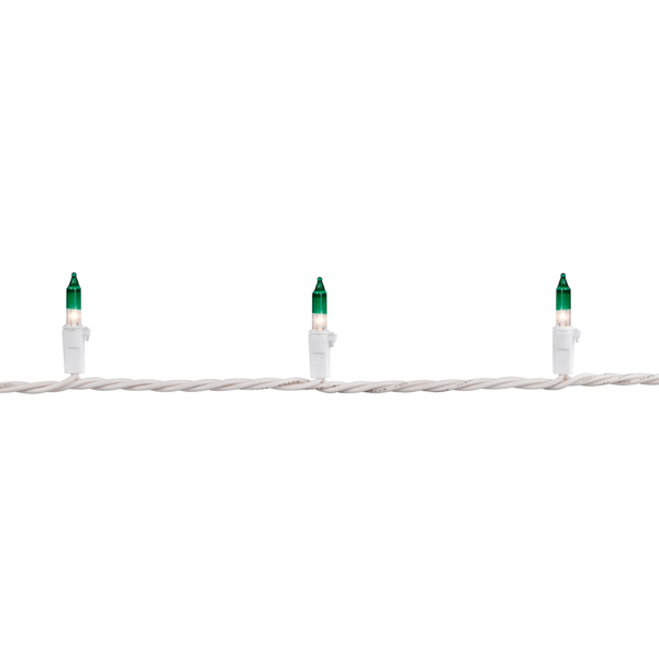 Northlight 10ft. Clear with Green Tip Mini Christmas Light Set