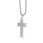 Mens Lynx 1/2ctw. Lab-Grown Diamond Cross Necklace-LGM0025P50SIL - image 2