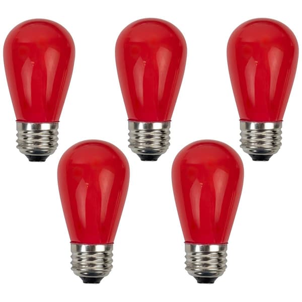 Northlight 25pk. Opaque Red LED S14 Christmas Replacement Bulbs