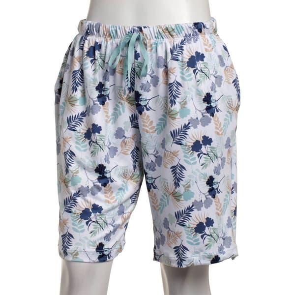 Womens Rene Rofe(R) Abstract Floral Bermuda Pajama Shorts