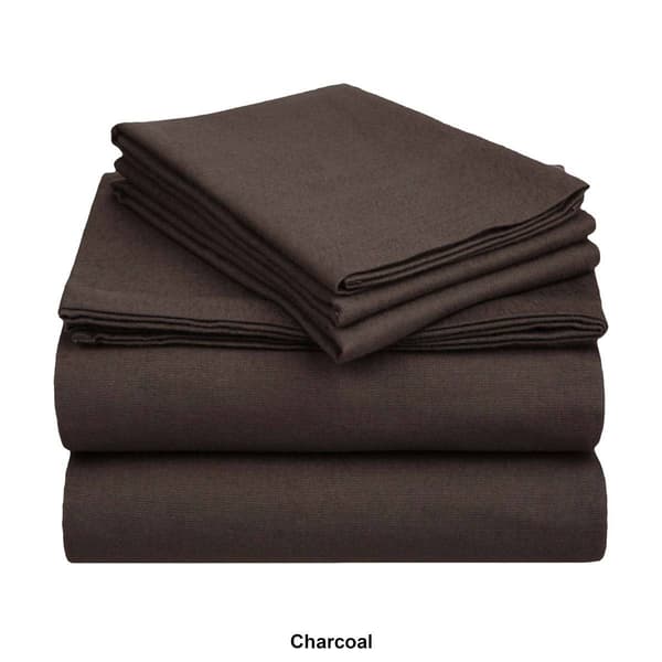 Superior Solid Cotton Flannel Deep Pocket Sheet Set