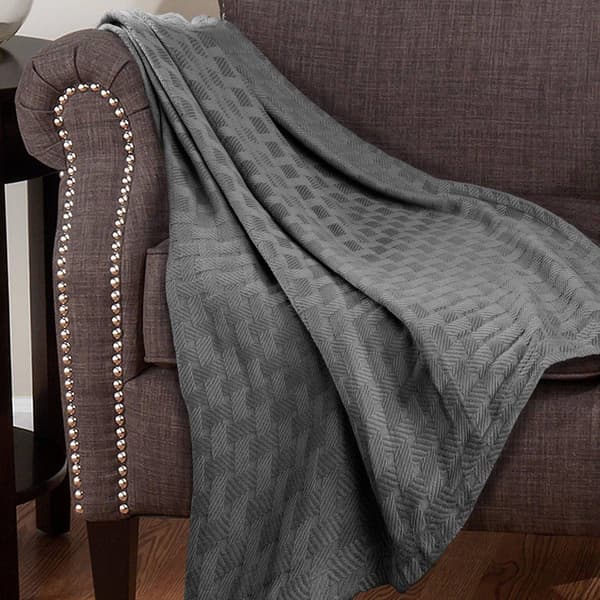 Superior Basketweave All-Season Cotton Blanket