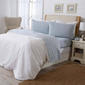 Freshfolds Turkish Cotton Blue Snowflake Flannel 4pc. Sheet Set - image 2