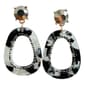 Ashley Cooper&#40;tm&#41; Hematite Stone Post Earrings w/ Lucite Drop - image 1