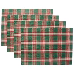 Bertram Plaid Vinyl Placemats - Set of 4