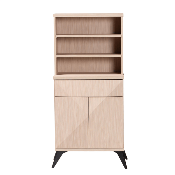 Baxton Studio Draper Mid-Century Modern Kitchen Cabinet