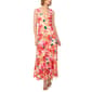 Womens MSK Sleeveless Square Neck Foil Floral Challis Maxi Dress - image 1