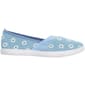 Womens Ashley Blue Floral Canvas Slip On Flats - image 3