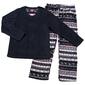 Womens Pink Laundry Folded Fairisle Microfleece Pajama Set - image 1